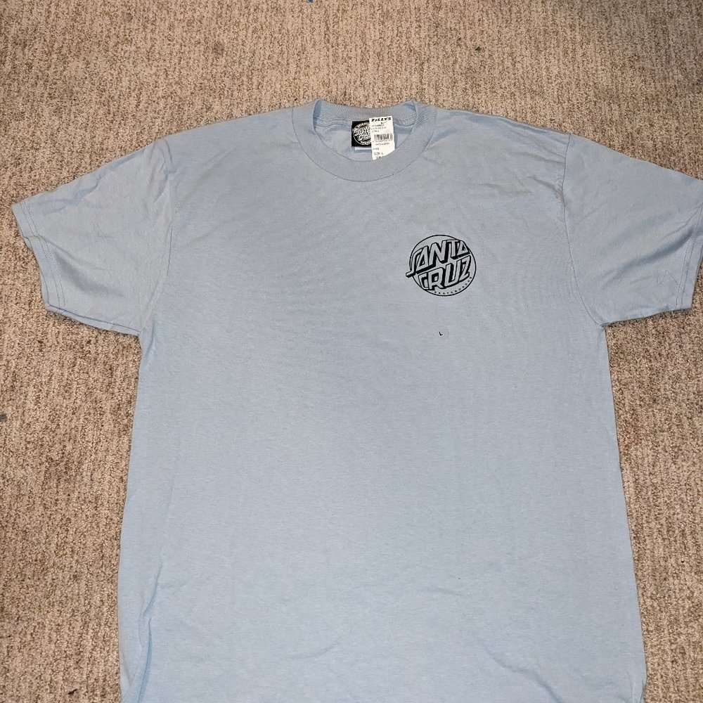 Men's Santa Cruz T-Shirt, Size L and Baby Blue